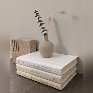 Minimalist Neutral Bookstack × 3